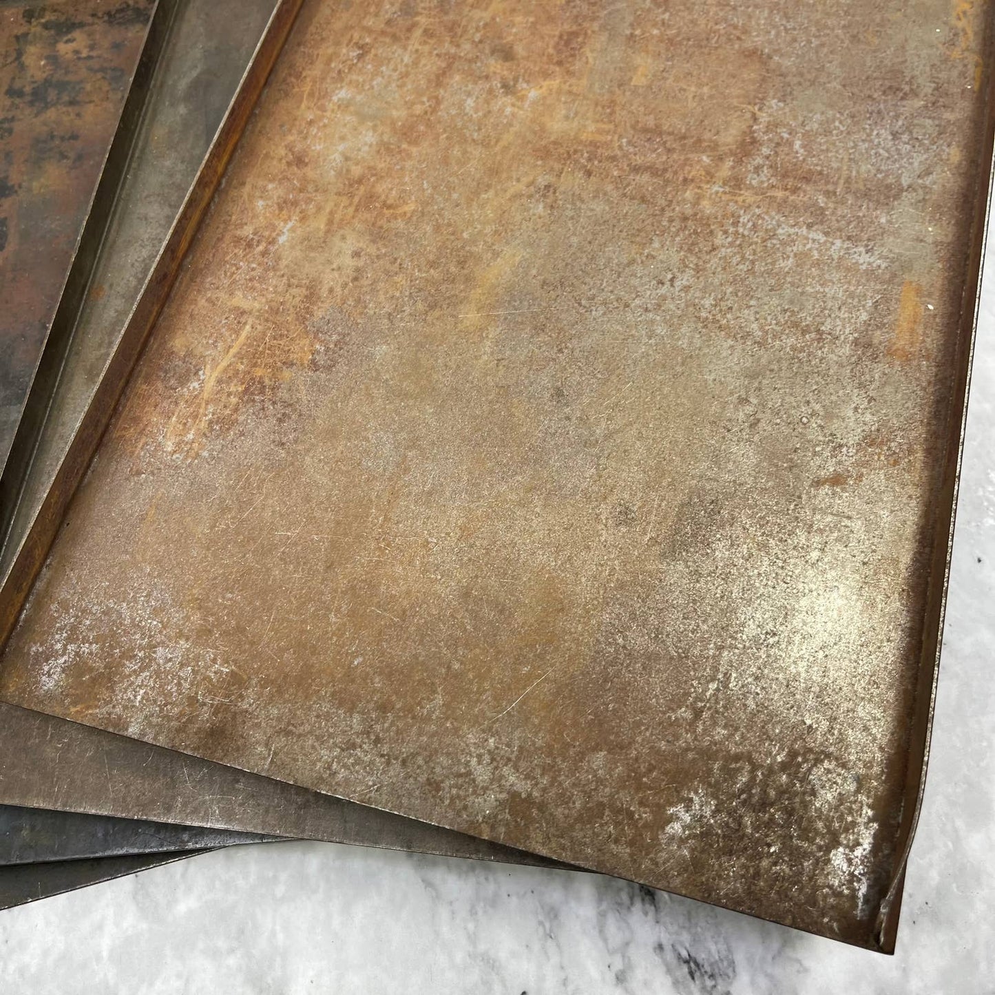 Vintage Stainless Steel Letterpress Galley Trays SET OF 4 - 9x13 TJ5