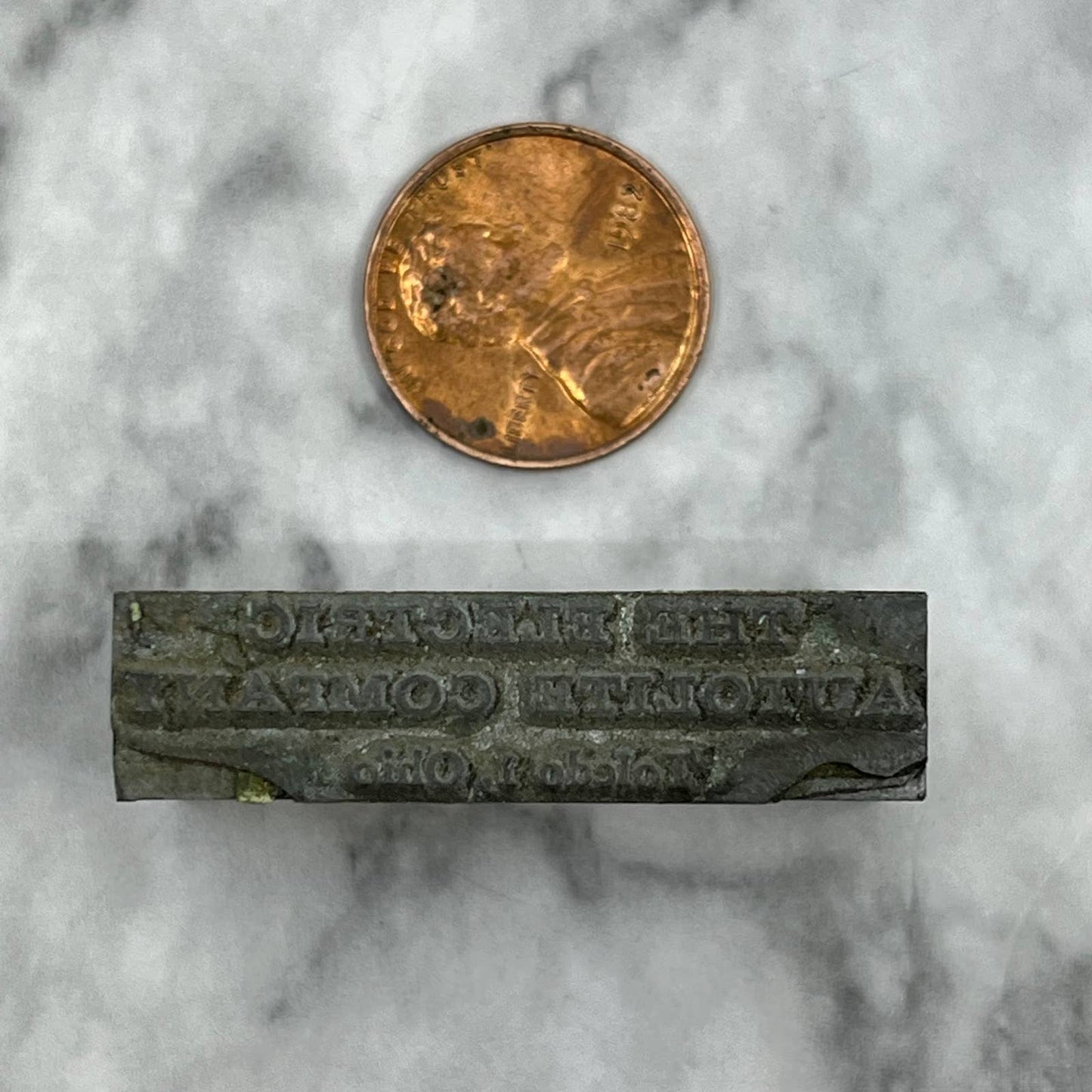 Vintage Printers Block Plate The Electric Autolite Company Toledo OH TJ59