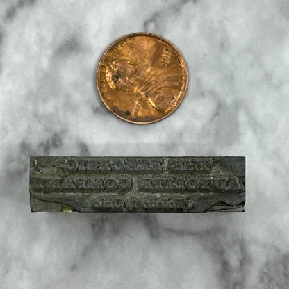 Vintage Printers Block Plate The Electric Autolite Company Toledo OH TJ59