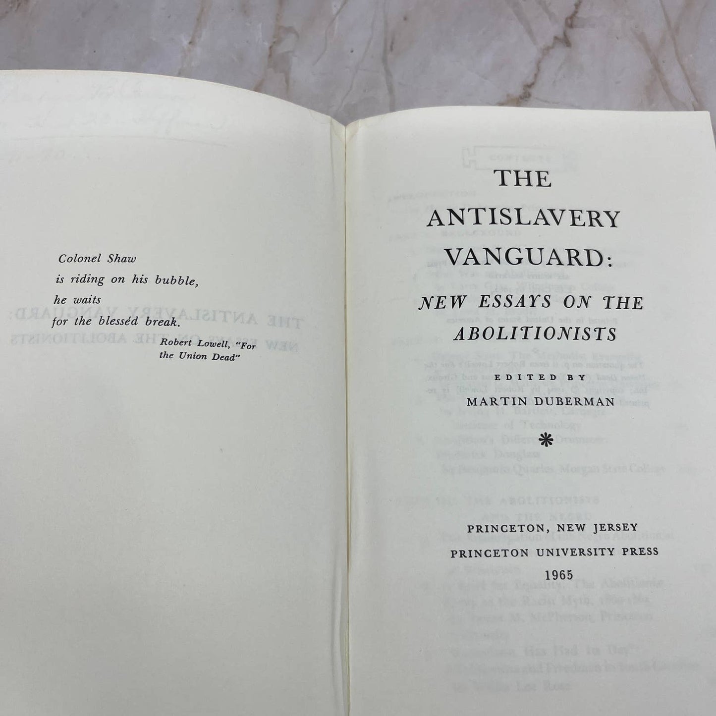 The Antislavery Vanguard: New Essays on the Abolitionists - 1965 TC5