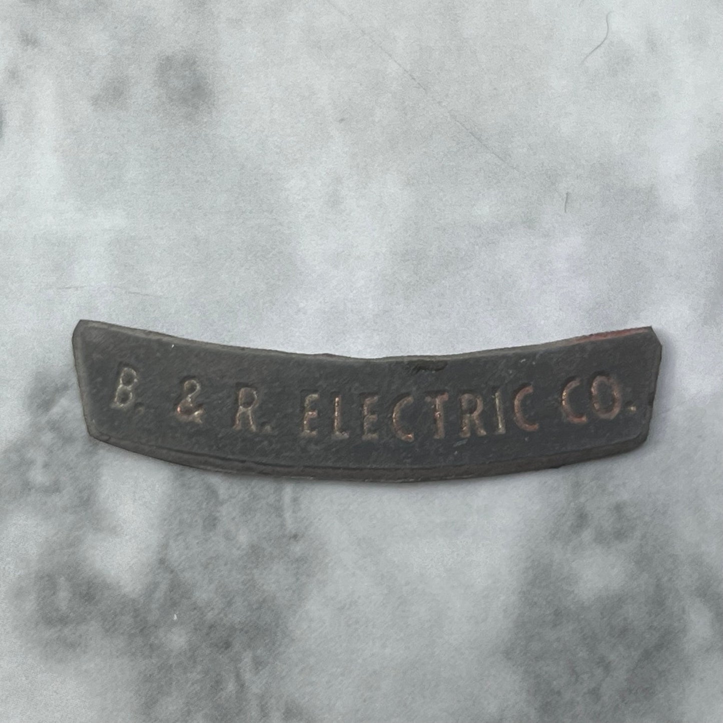 Vintage Printing Letterpress Printers Block Plate B&R Electric Co. SE839