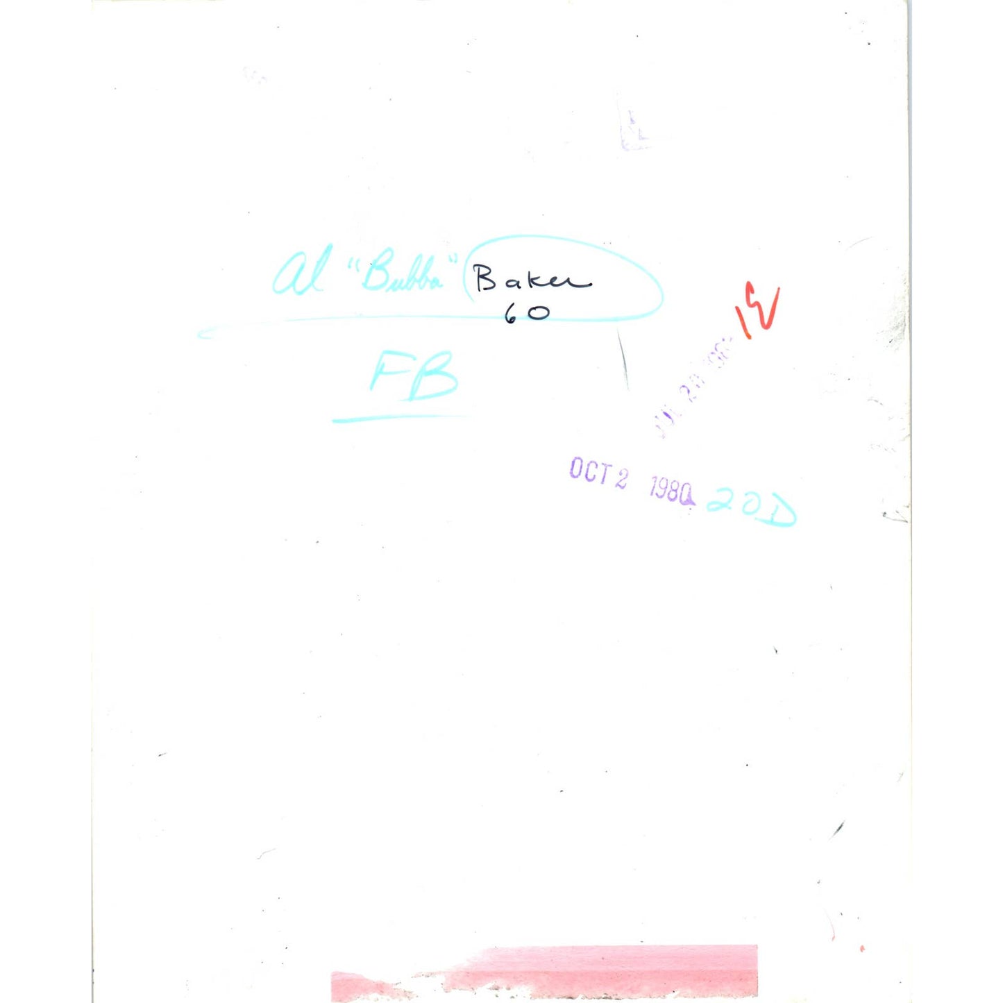 1980 Original Press Photo Football NFL Detroit Lions Al Bubba Baker 8x10" TK2-FP