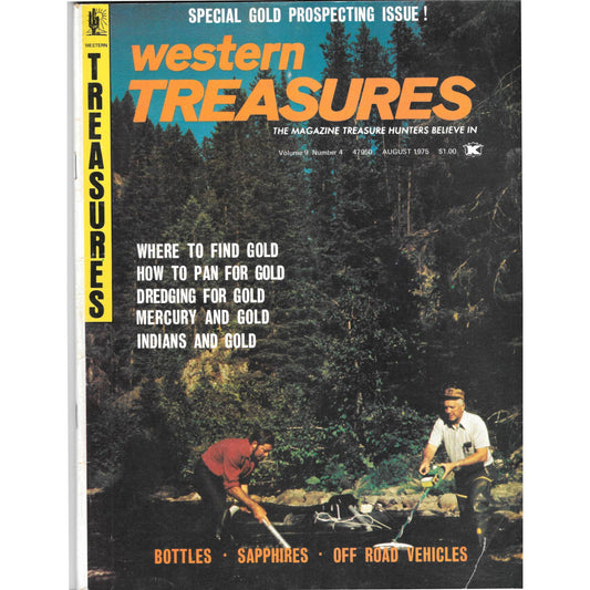 Western Treasures and Eastern Treasures Magazine Metal Detecting Aug 1975 M3