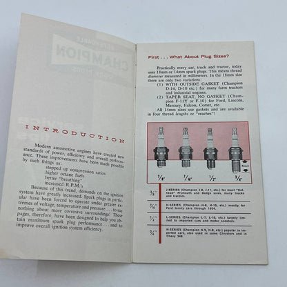 1962 Champion Spark Plugs Service Tips Booklet AB8