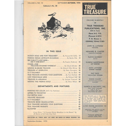 Long John Lathams Lost Treasure Magazine Lost Mines, Buried, Sunken Oct 1970 MB1