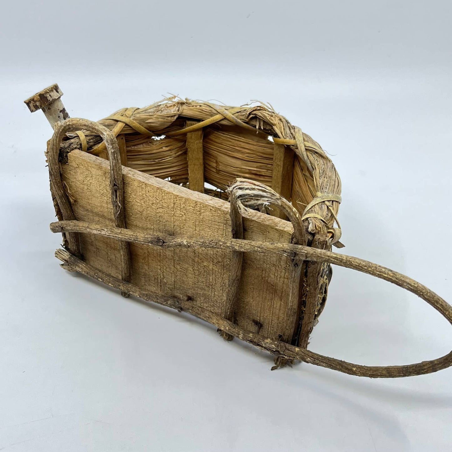 Rustic Primitive Wooden Watering Can Flower Pot Planter Country Decor 12x3.5 TF5