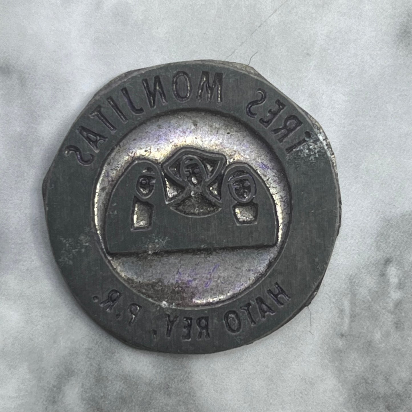 Vintage Letterpress Printers Block Plate Tres Mojitas Hato Rey P.R. SE843