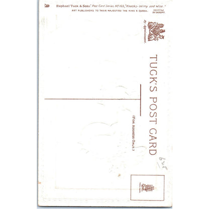 Don't Let the Wall St. Bunch Squeeze You Raphael Tuck Original Postcard TK1-25