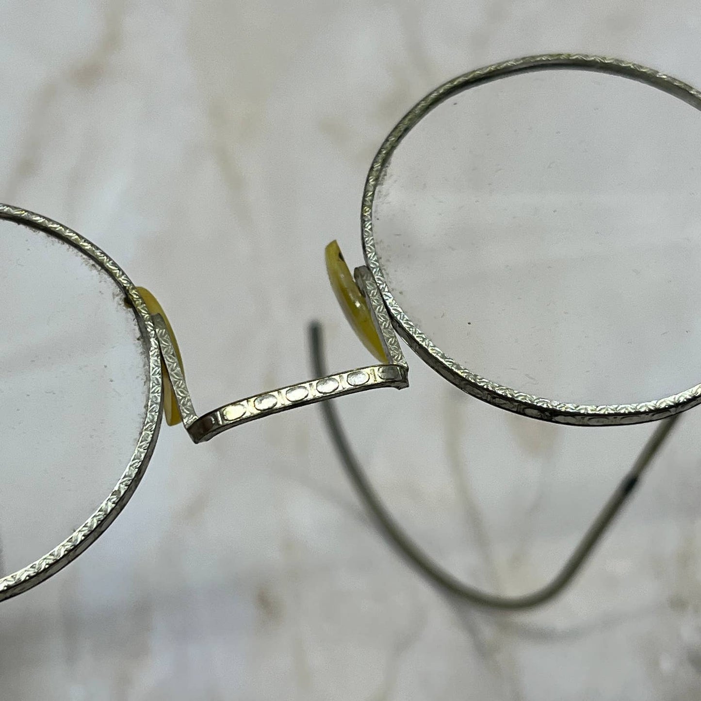 c1910 Round Eyeglasses Etched Chester W. Gaskell Optician St. Paul MN TC5-S1