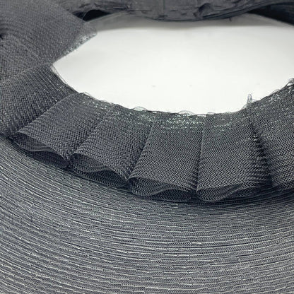 Vintage Woman’s Black Lace Trimmed Open Top Hat HB1