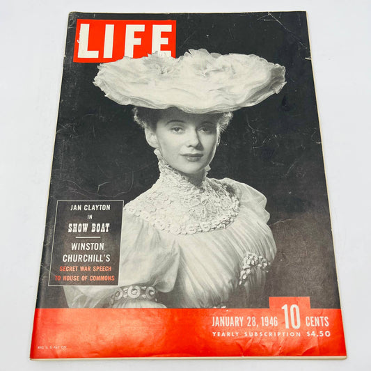 1946 January 28 Life Magazine Jan Clayton in Show Boat Winston Churchill