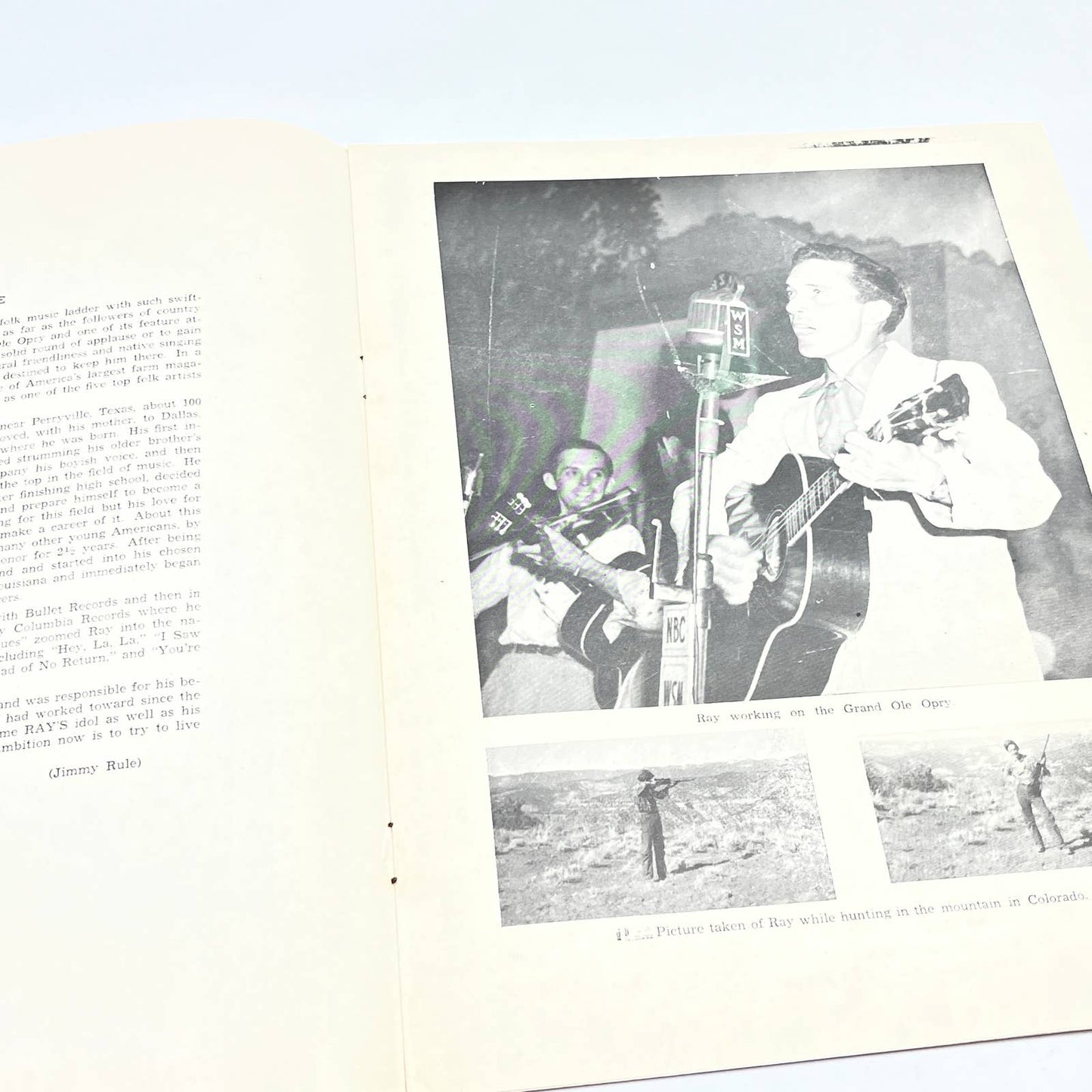 SIGNED 1950s Ray Price Souvenir Program TG4