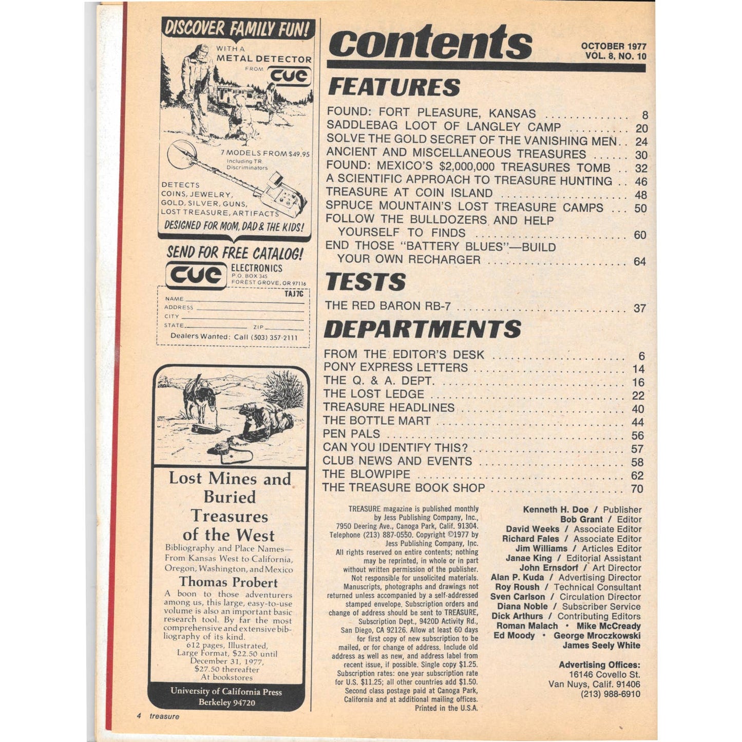 Treasure Magazine - Treasure Hunting Metal Detecting Oct 1977 M3