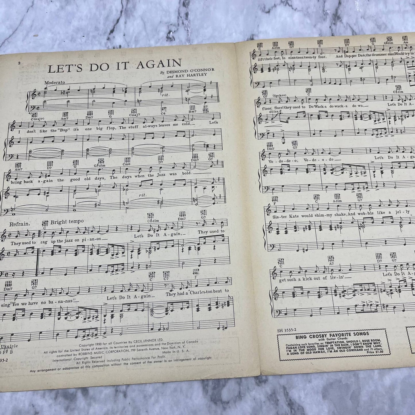Vintage Sheet Music Let's Do It Again Frankie Carle & Orchestra Victor TH5