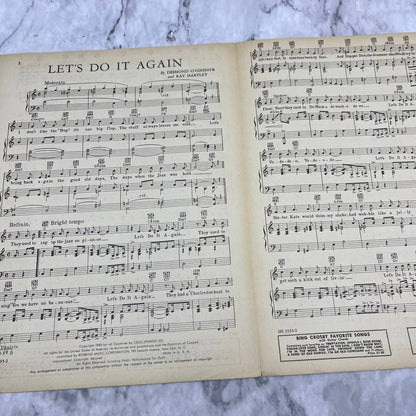 Vintage Sheet Music Let's Do It Again Frankie Carle & Orchestra Victor TH5
