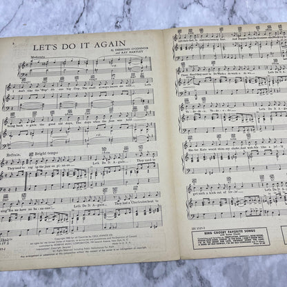 Vintage Sheet Music Let's Do It Again Frankie Carle & Orchestra Victor V38
