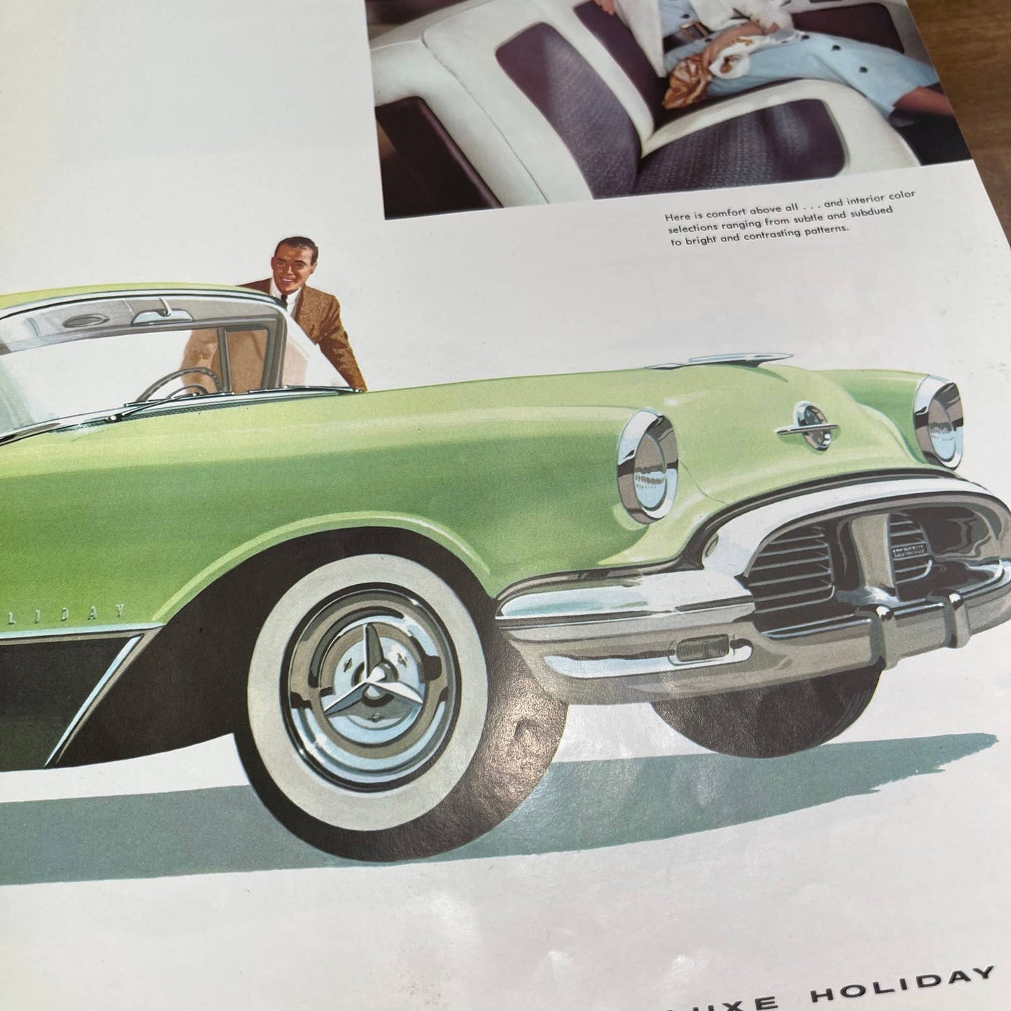 1956 Oldsmobile 13” Color Deluxe Sales Brochure NinetyEight Starfire Super 88 B4