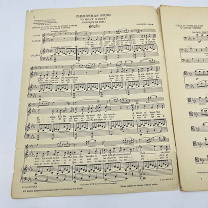 1900 Christ Sheet Music Cantique de Noël O Holy Night Adolphe Adam C11