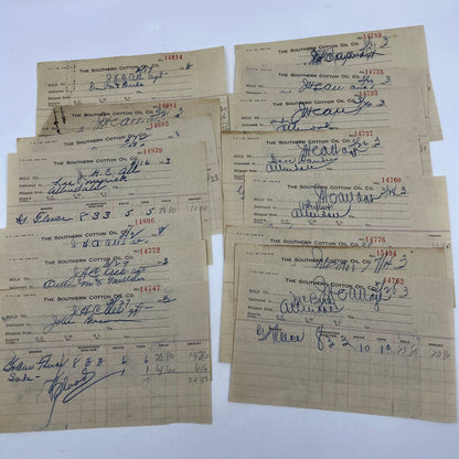 1913 The Southern Cotton Oil Company Agusta Division SC Document Set of 16 AC9