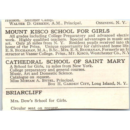 c1920 Harper's Magazine Ad - Roxbury School W.L. Ferris Cheshire CT EA3-2