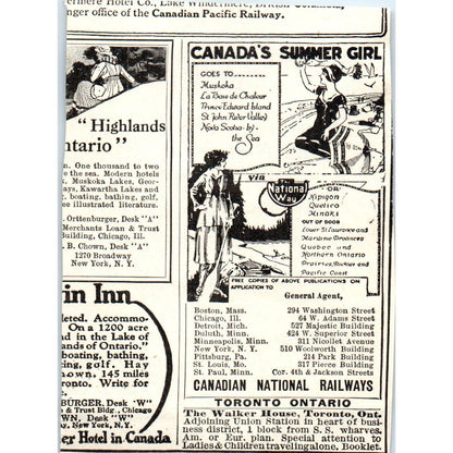 c1920 Harper's Magazine Ad - Hotel Lenox Buffalo NY EA3-4