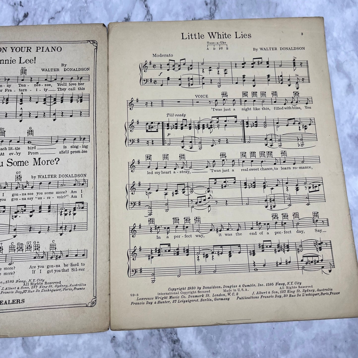 Little White Lies - Walter Donaldson - Sheet Music 1930 V42-4