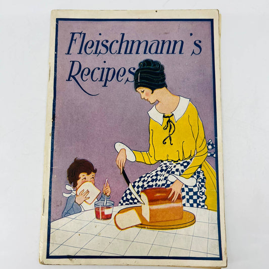 1917 Fleischmann’s Recipes Book Fleischmann Yeast Cookbook Baking Bread EA1