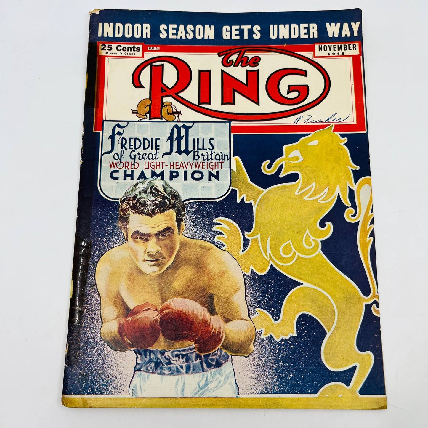 1948 Nov - The Ring Boxing Magazine – Freddy Mills Cover TA5