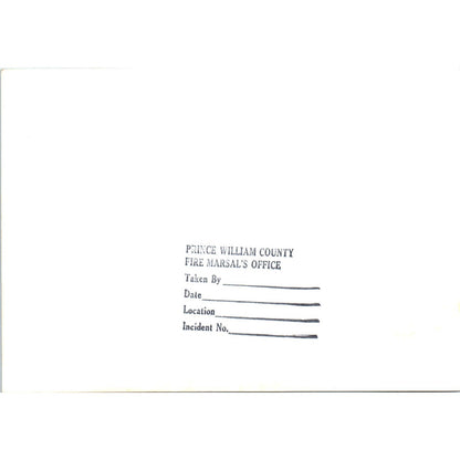 c1970 Photograph Prince William County VA Fire Marshal's Office Training AD6-3