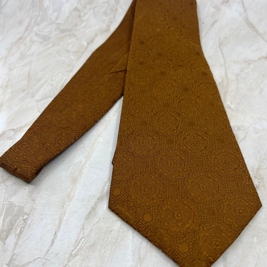 Retro 1960s Men's Golden 'K' 34 Gold 100% Polyester Necktie Tie TC9