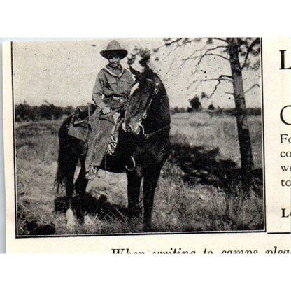 Camp Massawepie Guido F. Verbeck Manlius NY - 1921 Original Ad TJ7-S8