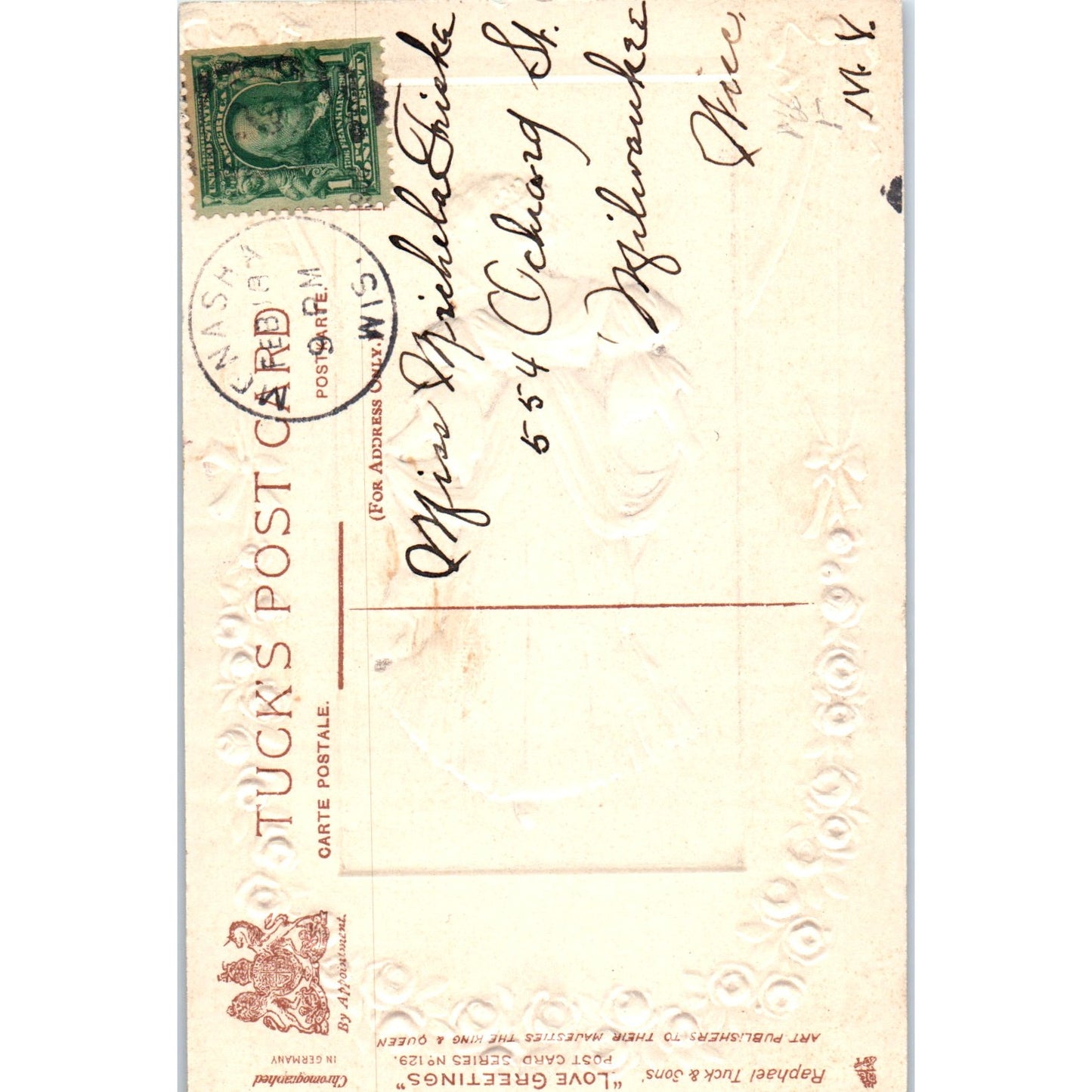 Love Greetings No.129 Raphael Tuck c1910 Original Postcard P1-13