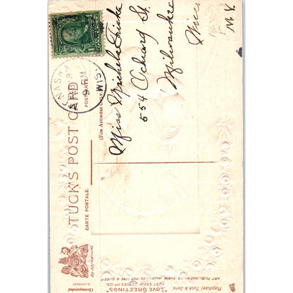 Love Greetings No.129 Raphael Tuck c1910 Original Postcard P1-13