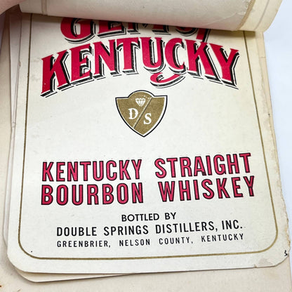 Gem of Kentucky Whiskey Label Set of 9 Double Springs Distillers Bardstown KY