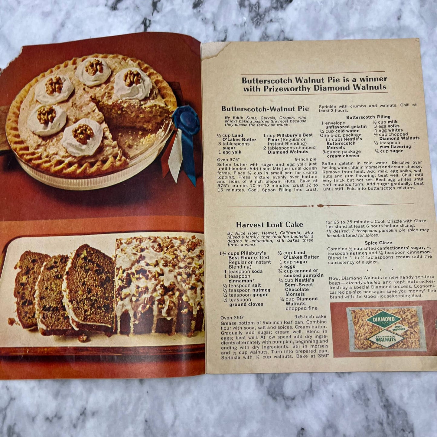 1964 Pillsbury Bake Off 16 Page Recipes dessert Pamphlet vintage original TJ4