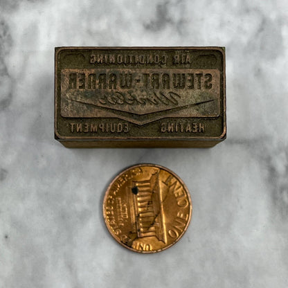 VTG Printers Block Plate Stewart-Warner Winkler Air Conditioning Heating TJ512
