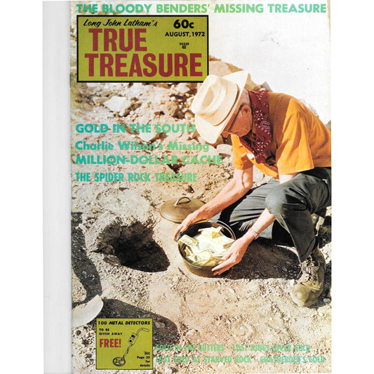 Long John Latham's Treasure Magazine - Gold Mining Metal Detecting Aug 1972 M5
