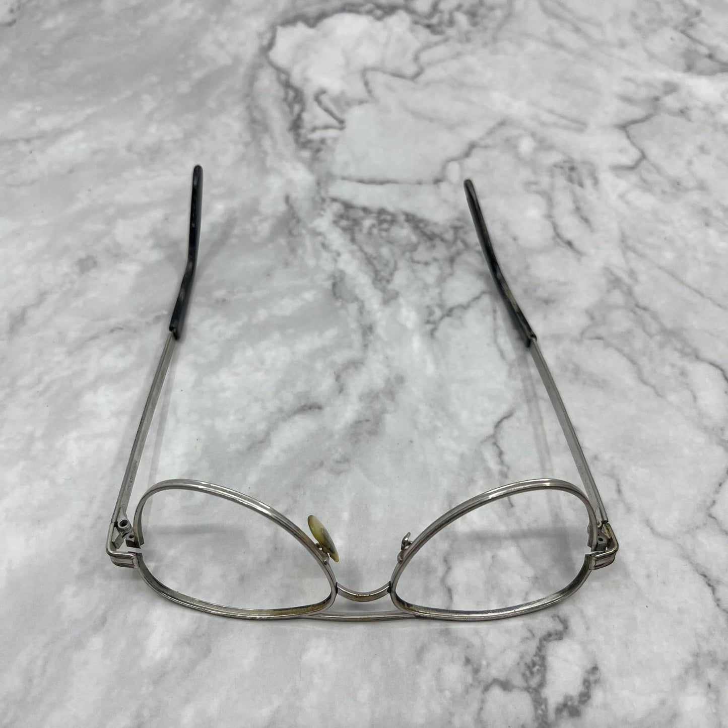 Vintage Art Craft Chrome Aviator Frame Eyeglasses 5 1/4 TD1-2