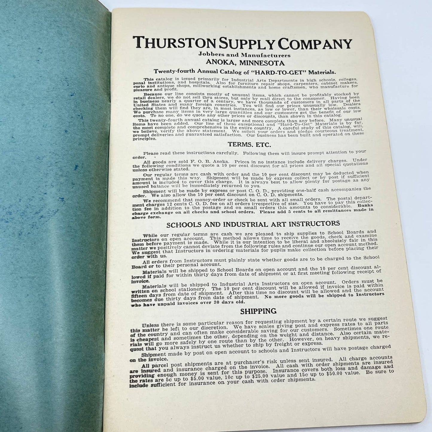 1938 Thurston Supply Co Catalog - Hard To Get Materials Anoka MN TF7