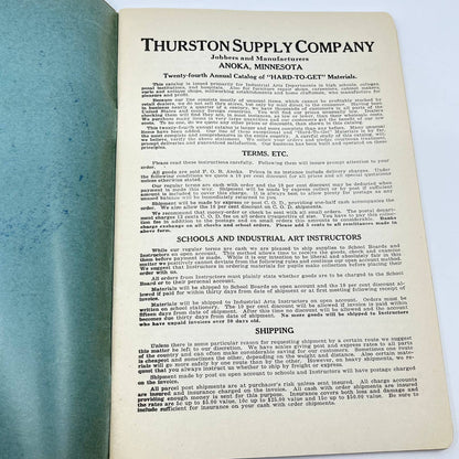 1938 Thurston Supply Co Catalog - Hard To Get Materials Anoka MN TF7