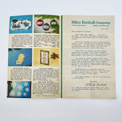 1978 Miles Campbell Christmas Catalog and Inserts Oshkosh Wisconsin TE2