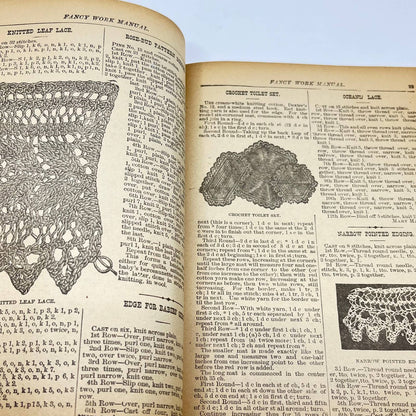 1893 Fancy Work Manual- The Ladies' Model-Knitting Lace Crochet TF7