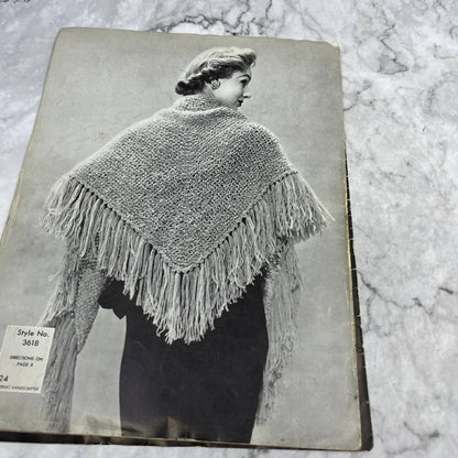 BERNAT VINTAGE 1953 Handicrafter STOLES PATTERN BOOK NO. 161 TJ3