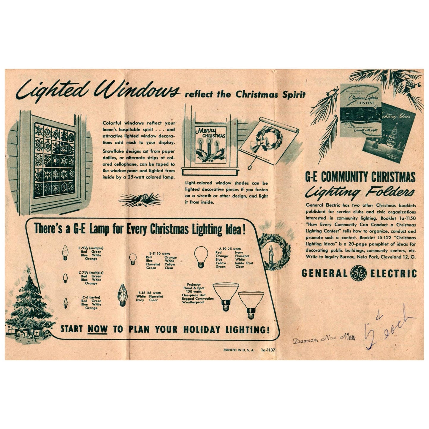 1950s Mid Century General Electric 65 Christmas Lighting Ideas SE4