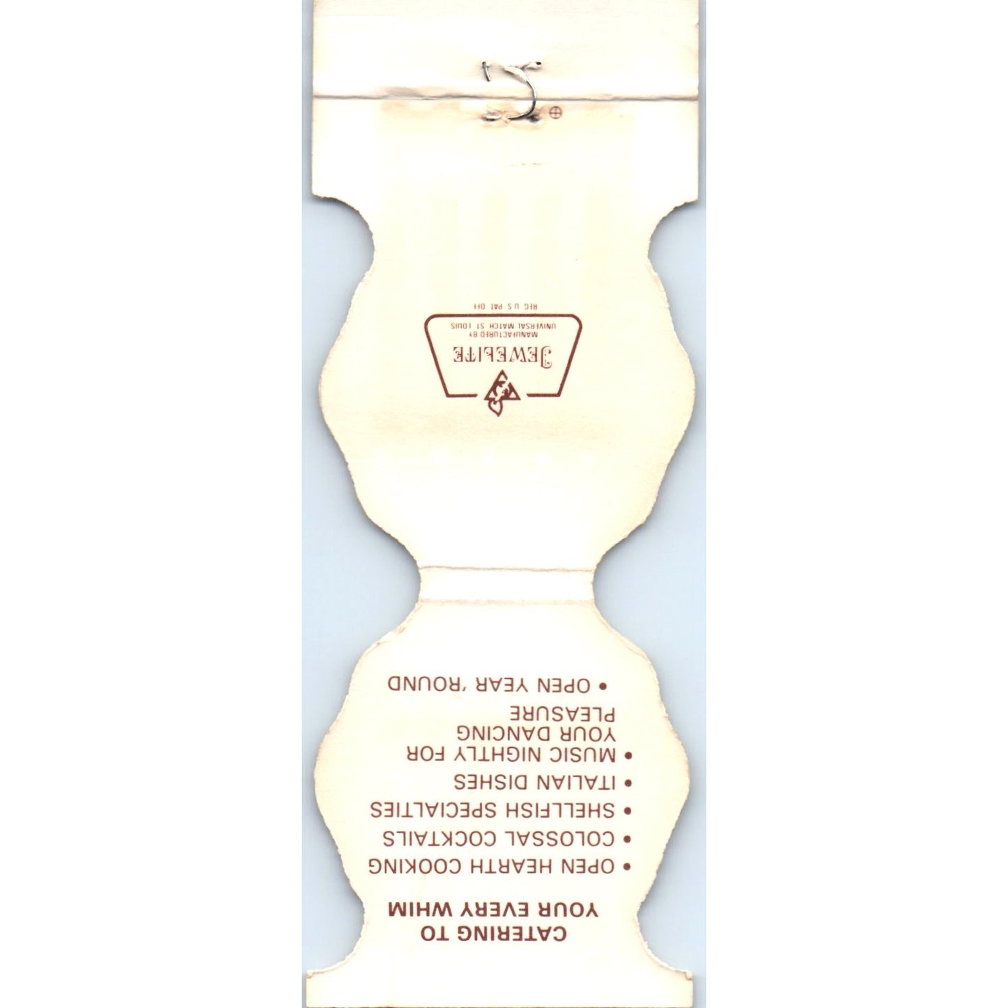 Neil's Steak & Oyster House Wildwood-By-The-Sea NJ Matchbook Cover SA6-M3