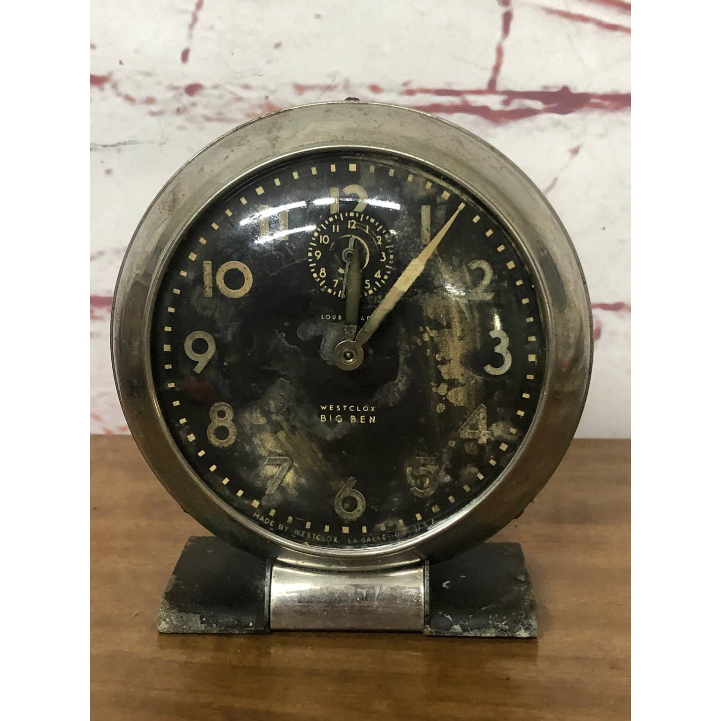 Vintage Chrome Black Westclox USA Big Ben Alarm Clock La Salle IL Untested