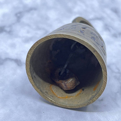 Vintage Etched Brass Bell of Sarna 2" India SA2