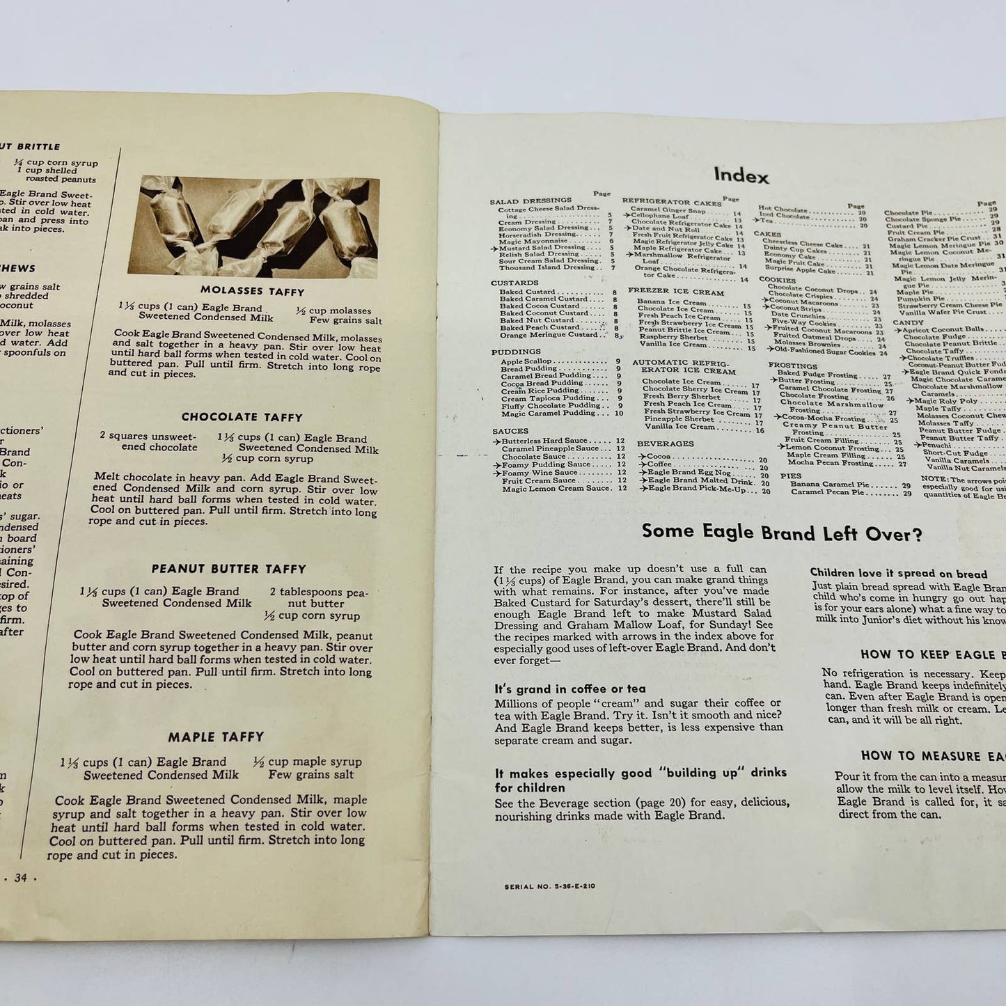 1936 Magic Recipes Quicker, Easier Surer to Succeed Cookbook TD7
