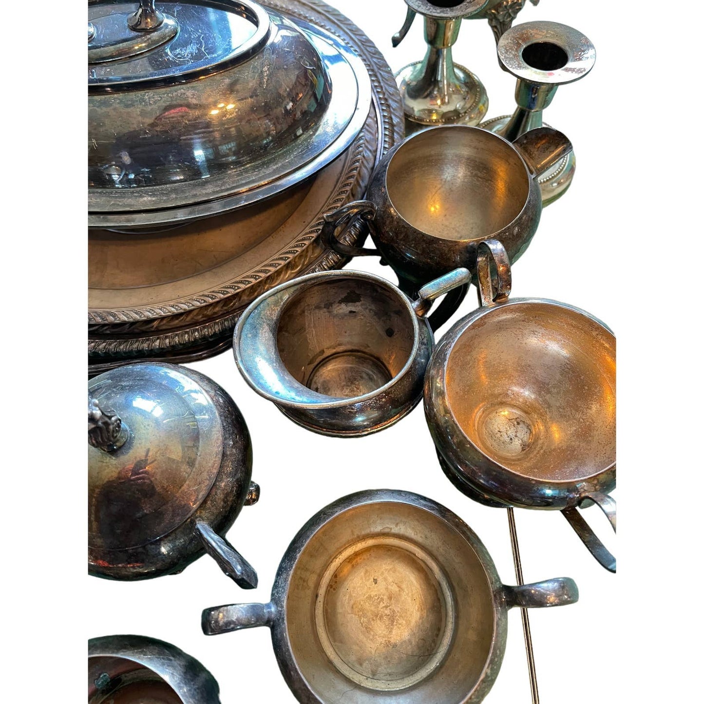 HUGE Lot of Silver Plate Silverplate Items Over 20 Lbs