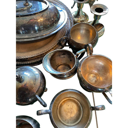 HUGE Lot of Silver Plate Silverplate Items Over 20 Lbs